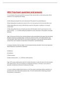 HESI Prep Exam questions and answers 