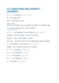 CLT QUESTIONS AND CORRECT ANSWERS