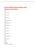 Human Skeletal System Diagram Exam  Questions and answers 