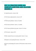 NYC TLC ACTUAL CERTIFICATION TEST 2026 QUESTIONS WITH SOLUTIONS GRADED A&plus;