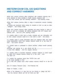 MIDTERM EXAM COL-103 QUESTIONS AND CORRECT ANSWERS