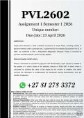 PVL2602 Assignment 1 &lpar;COMPLETE ANSWERS&rpar; Semester 1 2026 - DUE 23 April 2026