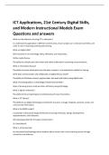 ICT Applications&comma; 21st Century Digital Skills&comma;  and Modern Instructional Models Exam  Questions and answers 