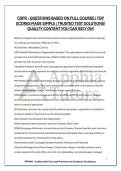 CSPR - QUESTIONS BASED ON FULL COURSE &vert; TOP SCORES MADE SIMPLE &vert; TRUSTED TEST SOLUTIONS&excl; QUALITY CONTENT YOU CAN RELY ON&excl;