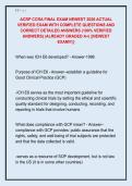 ACRP CCRA FINAL EXAM NEWEST 2026 ACTUAL  VERIFIED EXAM WITH COMPLETE QUESTIONS AND  CORRECT DETAILED ANSWERS &lpar;100&percnt; VERIFIED  ANSWERS&rpar; &vert;ALREADY GRADED A&plus;&vert; &vert;&vert;NEWEST  EXAM&excl;&excl;&excl;&vert;&vert;
