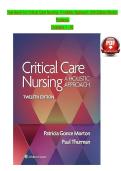 TEST BANK For Critical Care Nursing- A Holistic Approach&comma; 12th Edition by Morton Fontaine&comma; Verified Chapters 1 - 56&comma; Complete Newest Version
