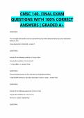 CMSC 140- FINAL EXAM QUESTIONS WITH 100&percnt; CORRECT ANSWERS &vert; GRADED A&plus;