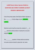 LADWP Electric Station Operator EXAM ALL  QUESTIONS AND CORRECT ANSWERS &vert;ALREADY  GRADED A&plus;&vert;&vert;BRAND NEW&excl;&excl; 