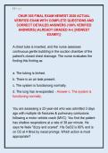 CNUR 305 FINAL EXAM NEWEST 2026 ACTUAL  VERIFIED EXAM WITH COMPLETE QUESTIONS AND  CORRECT DETAILED ANSWERS &lpar;100&percnt; VERIFIED  ANSWERS&rpar; &vert;ALREADY GRADED A&plus;&vert; &vert;&vert;NEWEST  EXAM&excl;&excl;&excl;&vert;&vert;