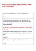 Blasting Certificate 2026 QUESTIONS WITH 100&percnt;  PASSED ANSWERS&excl;&excl; 
