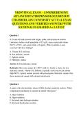 NR507 FINAL EXAM 2026 COMPREHENSIVE  ADVANCED PATHOPHYSIOLOGY REVIEW  CHAMBERLAIN UNIVERSITY ACTUAL EXAM  QUESTIONS AND VERIFIED ANSWERS WITH  RATIONALES GRADED A&plus; LATEST