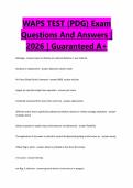 WAPS TEST &lpar;PDG&rpar; Exam Questions And Answers &vert; 2026 &vert; Guaranteed A&plus;