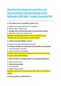 Quantity Surveying Exam questions and  Correct Answers &lpar;Verified Answers&rpar; Plus  Rationales 2026 Q&A &vert; Instant Download Pdf