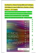 TEST BANK For Clinical Nursing Skills and Techniques 11th Edition by Anne Griffin Perry&comma; Patricia A&period; Potter&comma; Verified Chapters 1 - 43&comma; Complete Newest Version