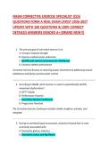 NASM CORRECTIVE EXERCISE SPECIALIST &lpar;CES&rpar;  QUESTIONS FORM A REAL EXAM LATEST 2026-2027  UPDATE WITH 100 QUESTIONS & 100&percnt; CORRECT  DETAILED ANSWERS GRADED A&plus; &lpar;BRAND NEW&excl;&excl;&rpar; 