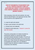 HESI PN FUNDAMENTALS EXAM NEWEST 2026  ACTUAL VERIFIED EXAM WITH COMPLETE  QUESTIONS AND CORRECT DETAILED ANSWERS  &lpar;100&percnt; VERIFIED ANSWERS&rpar; &vert;ALREADY GRADED A&plus;&vert;  &vert;&vert;NEWEST EXAM&excl;&excl;&excl;&vert;&vert; 