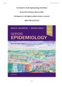 Test Bank for Gordis Epidemiology 6th Edition by David D Celentano&comma; Moyses Szklo &vert;All Chapters &lpar;1-20&rpar; &vert;Q&A Verified &vert; Grade A&plus; Assured&vert; ISBN 9780323552318