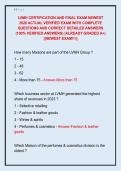 LVMH CERTIFICATION AND FINAL EXAM NEWEST  2026 ACTUAL VERIFIED EXAM WITH COMPLETE  QUESTIONS AND CORRECT DETAILED ANSWERS  &lpar;100&percnt; VERIFIED ANSWERS&rpar; &vert;ALREADY GRADED A&plus;&vert;  &vert;&vert;NEWEST EXAM&excl;&excl;&excl;&vert;&vert; 