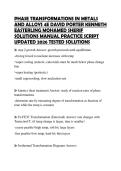 PHASE TRANSFORMATIONS IN METALS AND ALLOYS 4E DAVID PORTER KENNETH EASTERLING MOHAMED SHERIF SOLUTIONS MANUAL CERTIFICATION REVIEW SET 2026 ANSWERS GUARANTEED PASS