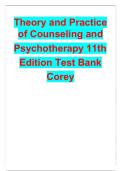 Theory and Practice of Counseling and Psychotherapy 11th Edition &ndash; Gerald Corey Test Bank 2026 Updated &vert; 100&percnt; Correct Questions with Detailed Rationales Rated A&plus;