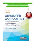 TEST BANK For Advanced Assessment Interpreting Findings and Formulating Differential Diagnoses&comma; 5th Edition by Goolsby&comma; Verified Chapters 1 - 22&comma; Complete Newest Version