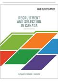 Recruitment and Selection in Canada &lpar;7th Edition&rpar; &ndash; HRM&comma; Canadian Human Resources Programs&comma; Academic Year Not Specified &ndash; complete test bank and exam preparation material