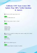 California CSST Exam &lpar;Latest 2026 Update&rpar; Prep&vert; 100&percnt; Verified Questions & Answers