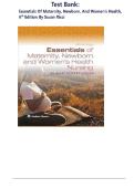 Test Bank&colon; Essentials of Maternity&comma; Newborn&comma; and Women&rsquo;s Health&comma; 6th Edition by Susan Ricci &vert;&vert; Correct Questions & Answers Included 2026 edition