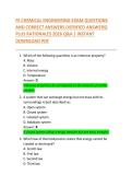 FE CHEMICAL ENGINEERING EXAM QUESTIONS  AND CORRECT ANSWERS &lpar;VERIFIED ANSWERS&rpar;  PLUS RATIONALES 2026 Q&A &vert; INSTANT  DOWNLOAD PDF 