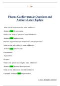 Pharm&colon; Cardiovascular Questions and  Answers Latest Update