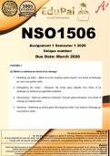 NSO1506 Assignment 1 &lpar;COMPLETE ANSWERS&rpar; Semester 1 2026 - DUE    March 2026