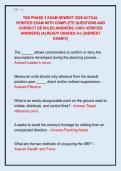 TBS PHASE 3 EXAM NEWEST 2026 ACTUAL  VERIFIED EXAM WITH COMPLETE QUESTIONS AND  CORRECT DETAILED ANSWERS &lpar;100&percnt; VERIFIED  ANSWERS&rpar; &vert;ALREADY GRADED A&plus;&vert; &vert;&vert;NEWEST  EXAM&excl;&excl;&vert;&vert;