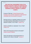 TAM CARD FINAL EXAM NEWEST 2026 ACTUAL  VERIFIED EXAM WITH COMPLETE QUESTIONS AND  CORRECT DETAILED ANSWERS &lpar;100&percnt; VERIFIED  ANSWERS&rpar; &vert;ALREADY GRADED A&plus;&vert; &vert;&vert;NEWEST  EXAM&excl;&excl;&excl;&vert;&vert;