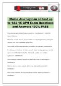 Maine Journeyman oil test up to 1&2 15 GPH Exam Questions and Answers 100&percnt; PASS