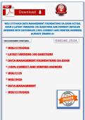 WGU C175-D426 DATA MANAGEMENT FOUNDATIONS OA EXAM ACTUAL EXAM 2 LATEST VERSIONS 100 QUESTIONS AND CORRECT DETAILED ANSWERS WITH RATIONALES &lpar;100&percnt; CORRECT AND VERIFIED ANSWERS&rpar; ALREADY GRADED A&plus;
