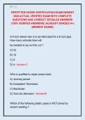 PIPEFITTER NCEER CERTIFICATION EXAM NEWEST  2026 ACTUAL VERIFIED EXAM WITH COMPLETE  QUESTIONS AND CORRECT DETAILED ANSWERS  &lpar;100&percnt; VERIFIED ANSWERS&rpar; &vert;ALREADY GRADED A&plus;&vert;  &vert;&vert;NEWEST EXAM&excl;&vert;&vert;