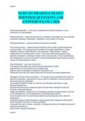 NURS 293 PHARMACOLOGY  MIDTERM QUESTIONS AND  ANSWERS EXAM 1 2026