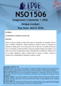 NSO1506 Assignment 2 &lpar;ANSWERS&rpar; Semester 1 2026 - DISTINCTION GUARANTEED