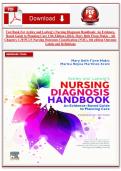 Test Bank For Ackley and Ladwig&rsquo;s Nursing Diagnosis Handbook&colon; An Evidence-Based Guide to Planning Care 13th Edition &lpar;2024&rpar;&period; Mary Beth Flynn Makic - All Chapters 1-30 PLUS Nursing Outcomes Classification &lpar;NOC&rpar;&comma; 6th edition Outcome Labels and Definitions 20