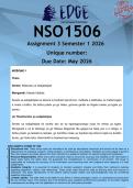 NSO1506 Assignment 3 PORTFOLIO &lpar;ANSWERS&rpar; Semester 1 2026 - DISTINCTION GUARANTEED