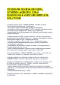 ITE BOARD REVIEW- GENERAL INTERNAL MEDICINE EXAM QUESTIONS & VERIFIED COMPLETE SOLUTIONS