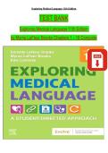 Exploring Medical Language 11th Edition TEST BANK by Myrna LaFleur Brooks&comma; Verified Chapters 1 - 16&comma; Complete Newest Version
