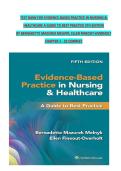TEST BANK For Evidence-Based Practice in Nursing & Healthcare 5th Edition by Melnyk&comma; Overholt&comma; Verified Chapters 1 - 23 Complete Newest Version