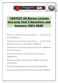 TEST537 Oil Burner License test prep Test 5 Questions and Answers 100&percnt; PASS
