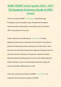 WOBC MDMP &lpar;Latest Update 2026 2027&rpar; 134 Questions & Answers -Grade A- 100- Correct