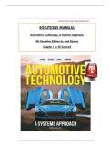 Automotive Technology&comma; A Systems Approach&comma; 4th Canadian Edition by Erjavec&comma; ISBN&colon; 9780176796174&comma; All 55 Chapters Covered&comma; Verified Latest Solution Manual