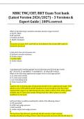 NBRC TMC&sol;CRT&sol;RRT Exam Test bank  &lpar;Latest Version 2026&sol;2027&rpar; &ndash; 3 Versions &  Expert Guide &vert; 100&percnt; correct