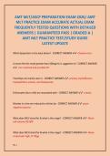 AMT MLT&sol;ASCP PREPARATION EXAM 2026&sol; AMT  MLT PRACTICE EXAM ACCURATE ACTUAL EXAM  FREQUENTLY TESTED QUESTIONS WITH DETAILED  ANSWERS &vert; GUARANTEED PASS &vert; GRADED A &vert;  AMT MLT PRACTICE TEST&sol;STUDY GUIDE  LATEST UPDATE