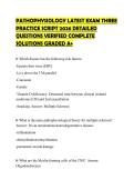 PATHOPHYSIOLOGY EXAM THREE CERTIFICATION 2026 PRACTICE QUESTIONS WITH ACCURATE ANSWERS GRADED A&plus;