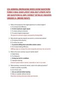 CDL GENERAL KNOWLEDGE MOCK EXAM QUESTIONS  FORM A REAL EXAM LATEST 2026-2027 UPDATE WITH  100 QUESTIONS & 100&percnt; CORRECT DETAILED ANSWERS  GRADED A&plus; &lpar;BRAND NEW&excl;&excl;&rpar; 